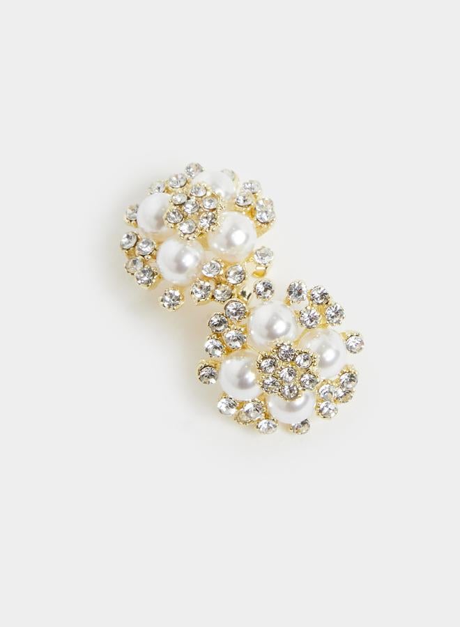 ستايلي أقراط بتصميم عنقود لؤلؤ مزين - Image 2